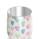 Copo Térmico Slim - Corações Coloridos Inox
