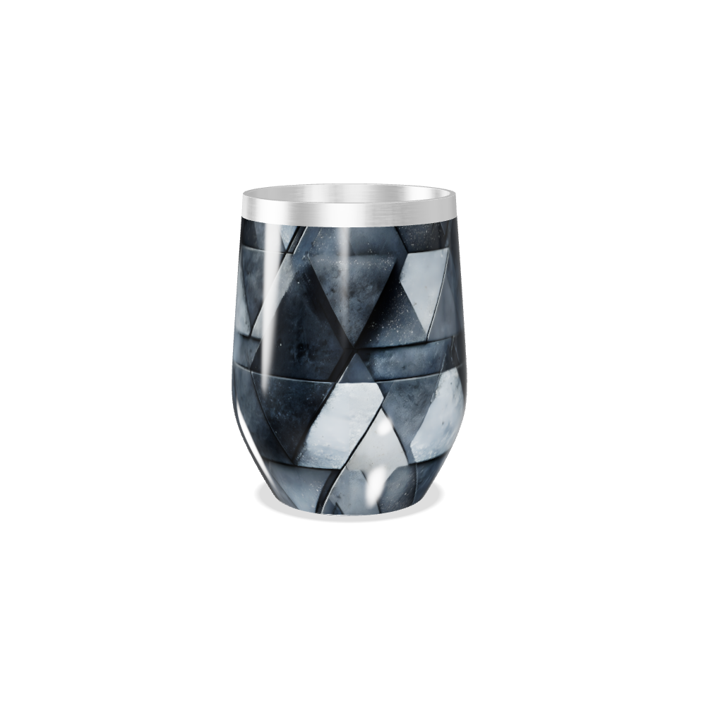 Copo Térmico Slim - Geométrico Preto Inox