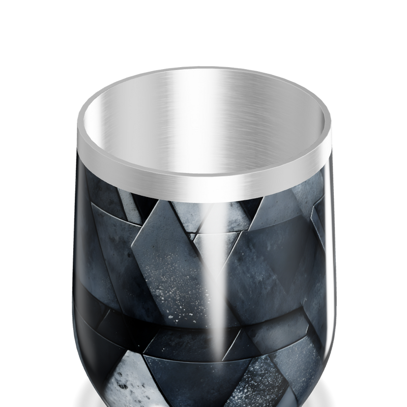 Copo Térmico Slim - Geométrico Preto Inox