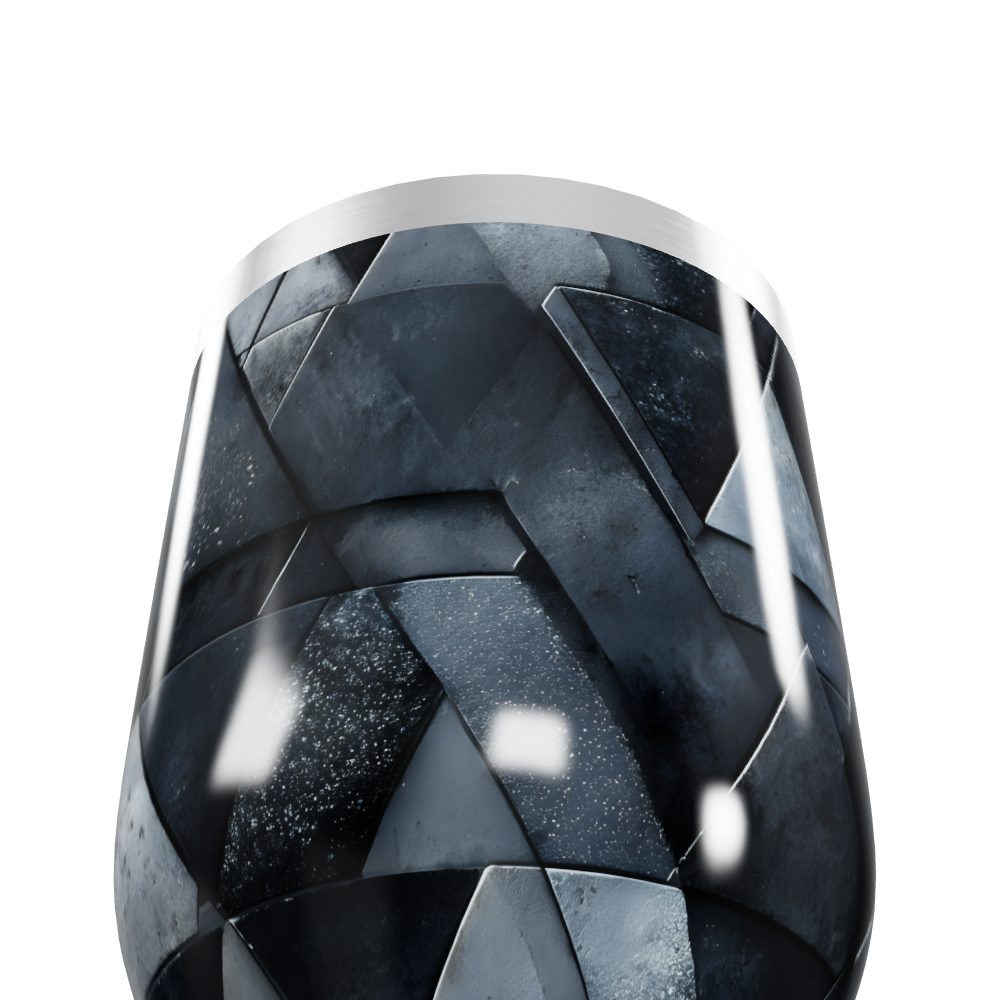 Copo Térmico Slim - Geométrico Preto Inox