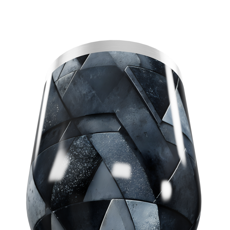 Copo Térmico Slim - Geométrico Preto Inox