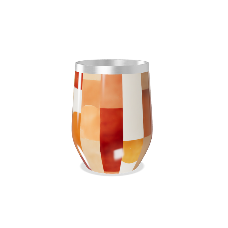 Copo Térmico Slim - Estampado Laranja Geométrico