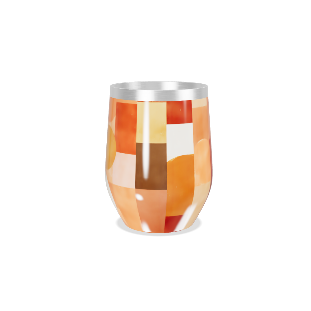 Copo Térmico Slim - Estampado Laranja Geométrico