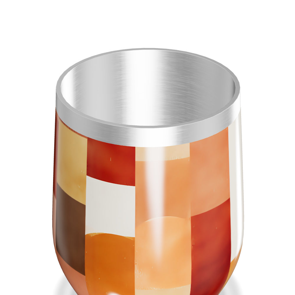 Copo Térmico Slim - Estampado Laranja Geométrico