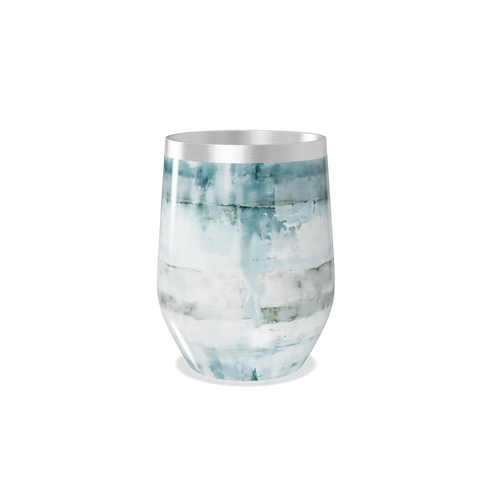 Copo Térmico Slim - Azul e Branco Marmorizado