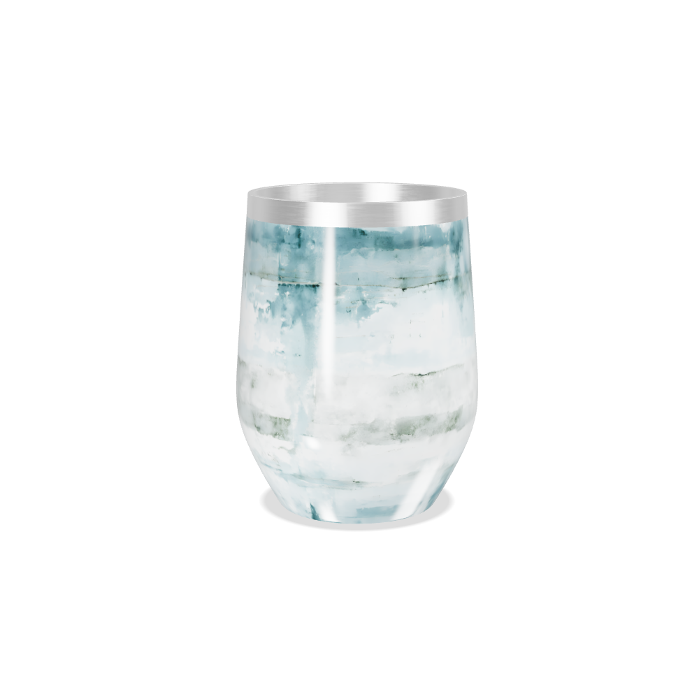 Copo Térmico Slim - Azul e Branco Marmorizado