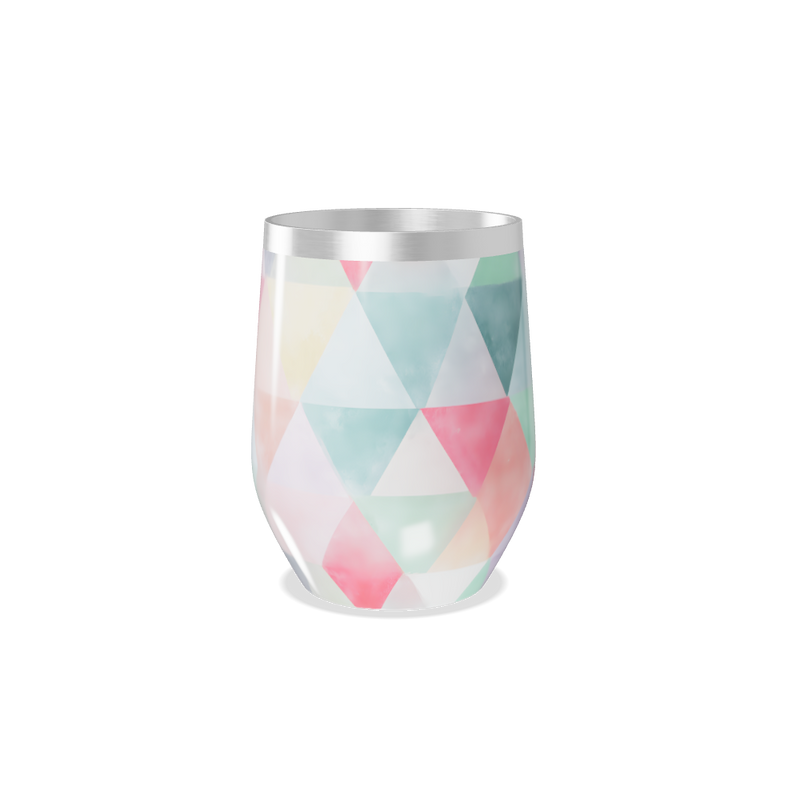 Copo Térmico Slim - Triângulos Coloridos Inox