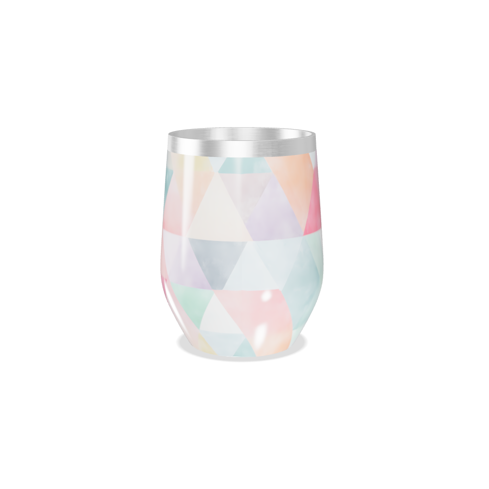 Copo Térmico Slim - Triângulos Coloridos Inox