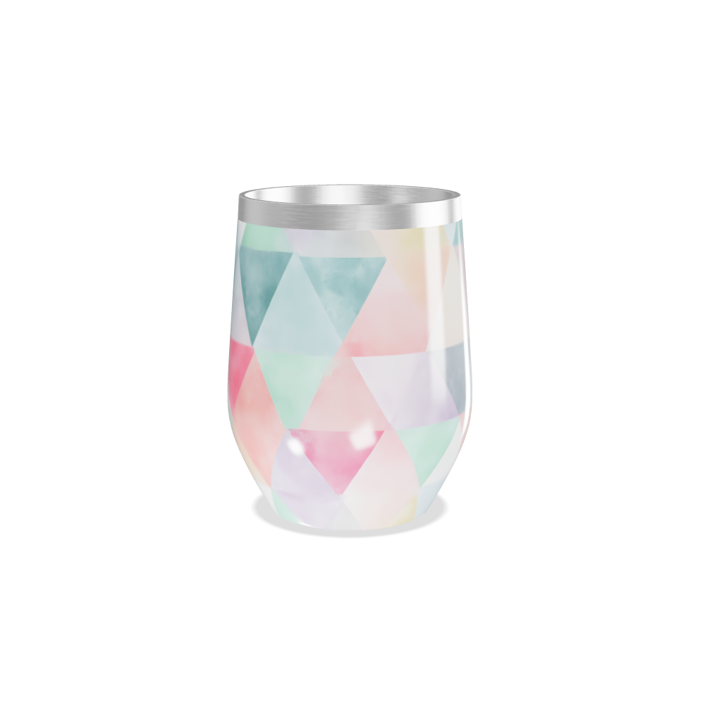 Copo Térmico Slim - Triângulos Coloridos Inox