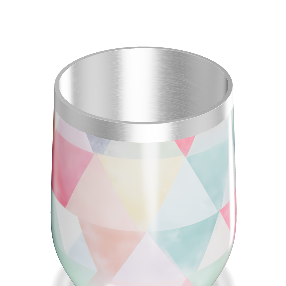 Copo Térmico Slim - Triângulos Coloridos Inox
