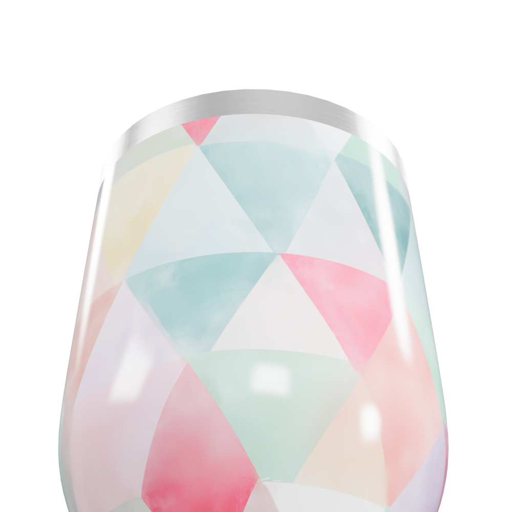 Copo Térmico Slim - Triângulos Coloridos Inox