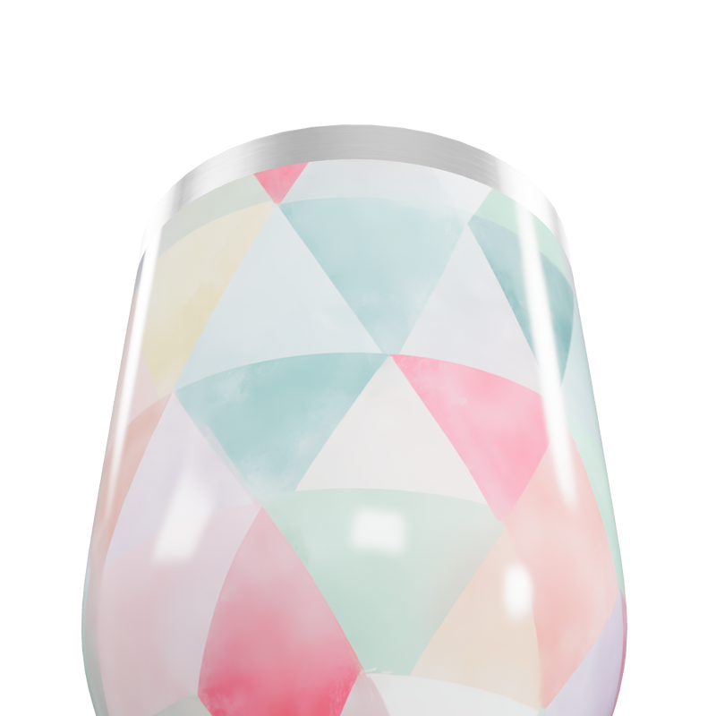 Copo Térmico Slim - Triângulos Coloridos Inox