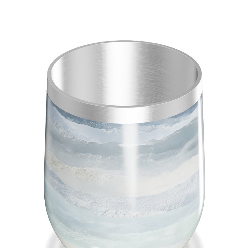 Copo Térmico Slim - Listras Azul e Branco