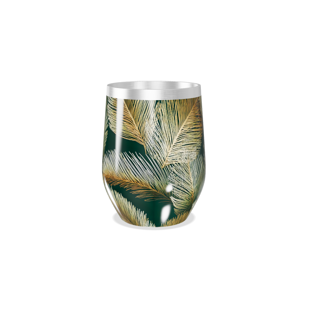 Copo Térmico Slim - Folhagem Verde Aço Inox