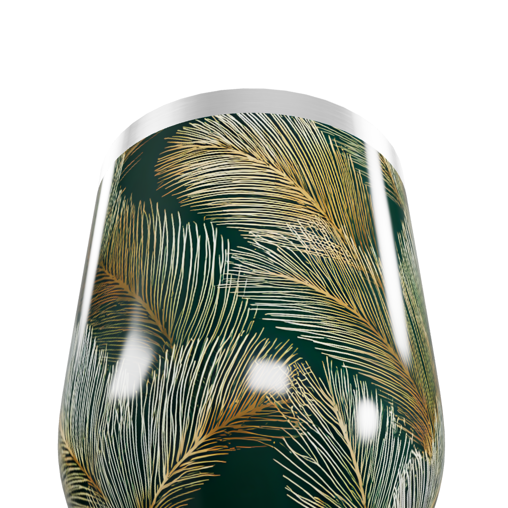 Copo Térmico Slim - Folhagem Verde Aço Inox