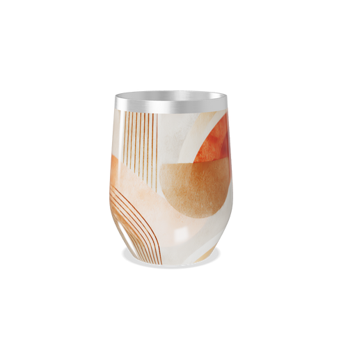 Copo Térmico Slim - Estampa Abstrata Bege