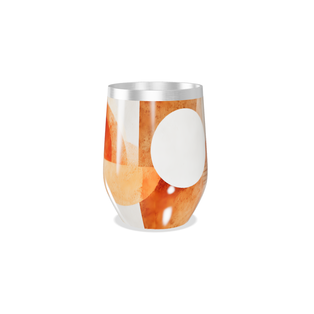 Copo Térmico Slim - Estampa Abstrata Bege