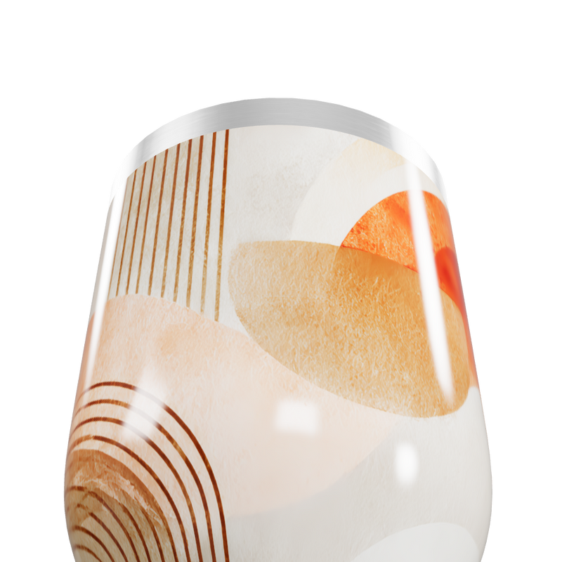 Copo Térmico Slim - Estampa Abstrata Bege