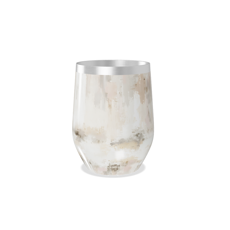 Copo Térmico Slim - Marmorizado bege aço inox