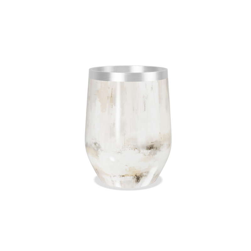 Copo Térmico Slim - Marmorizado bege aço inox