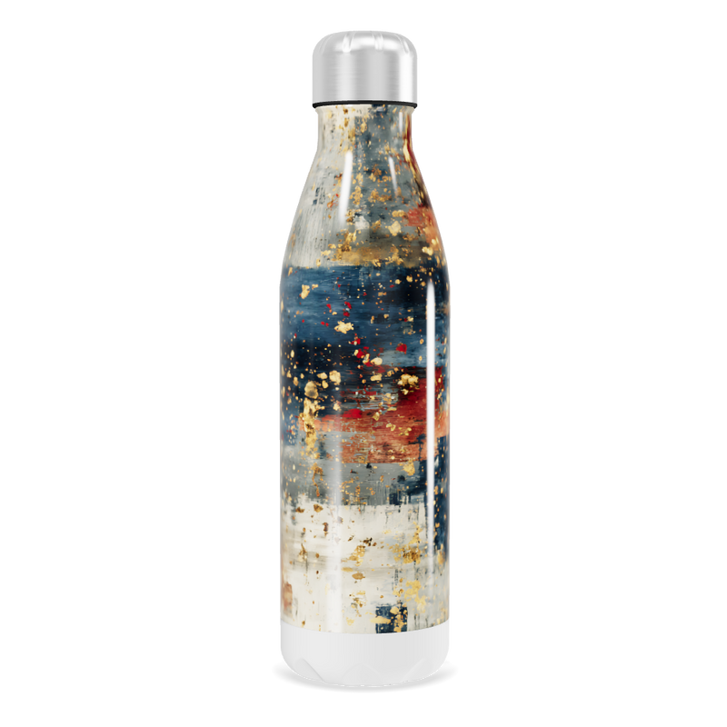 Garrafa Inox - Estampa Abstrata Colorida