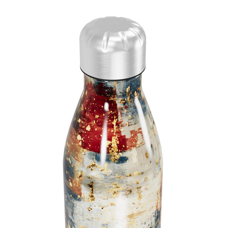 Garrafa Inox - Estampa Abstrata Colorida