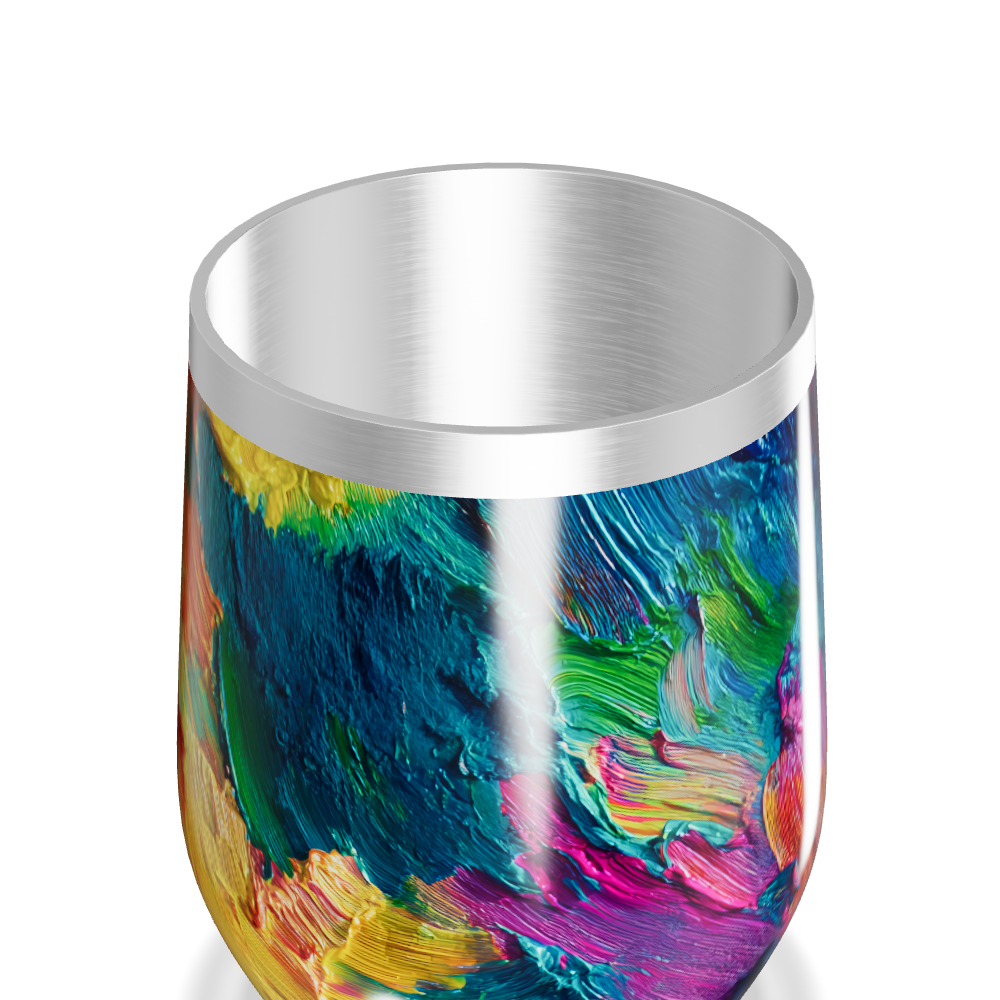 Copo Térmico Slim - Estampa Abstrata Colorida