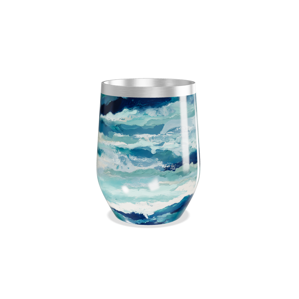 Copo Térmico Slim - Pintura Azul Oceano