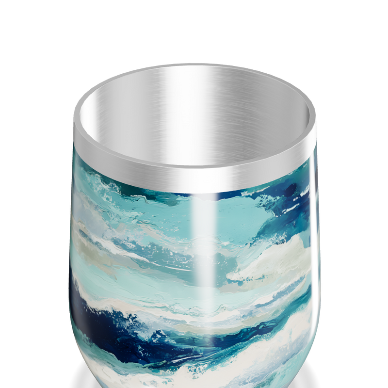Copo Térmico Slim - Pintura Azul Oceano