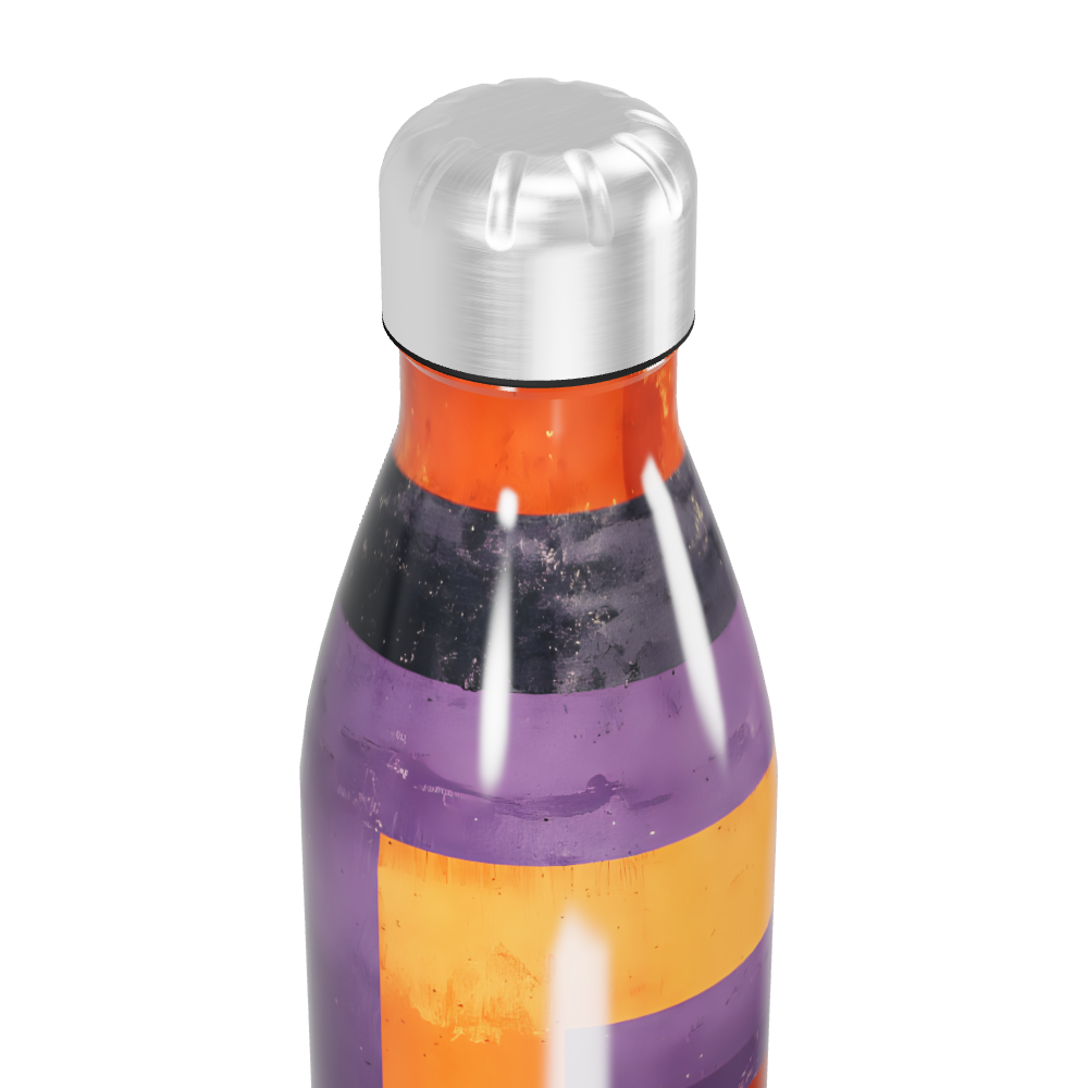 Garrafa Inox - Colorida com Listras Geométricas