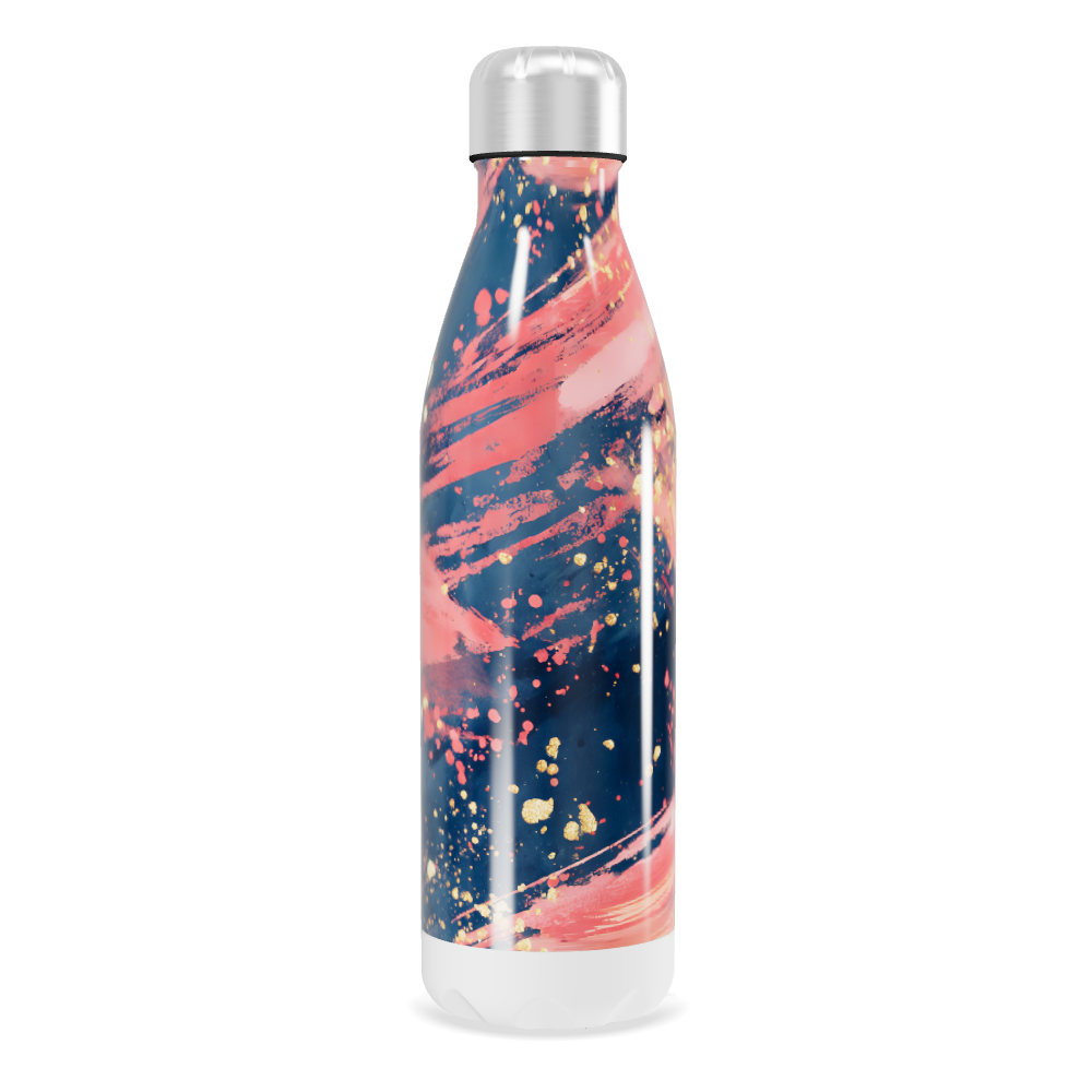 Garrafa Inox - Estampa Abstrata Colorida
