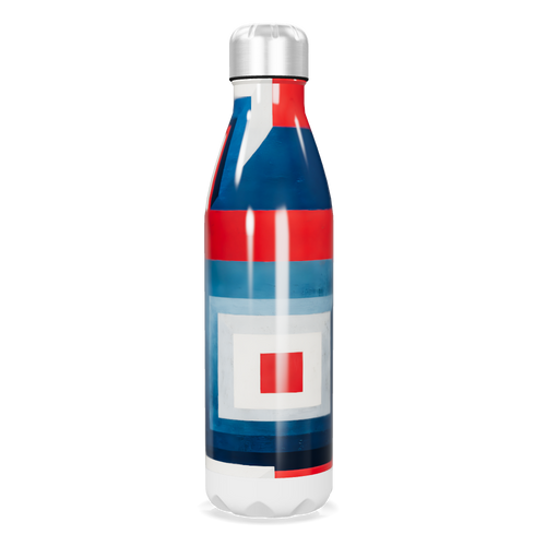 Garrafa Inox - Estampa Geométrica Colorida