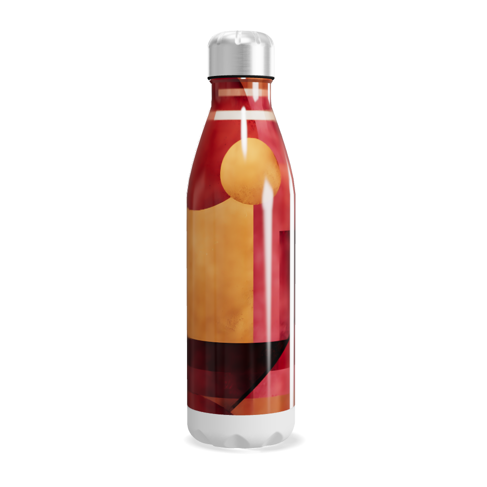 Garrafa Inox - Estampa Abstrata Colorida