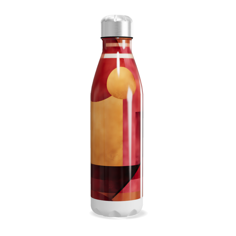Garrafa Inox - Estampa Abstrata Colorida