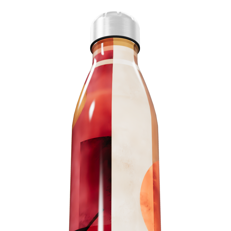 Garrafa Inox - Estampa Abstrata Colorida