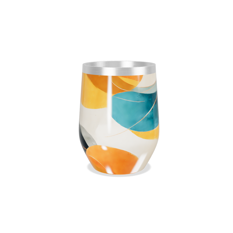 Copo Térmico Slim - Colorido Abstrato Inox