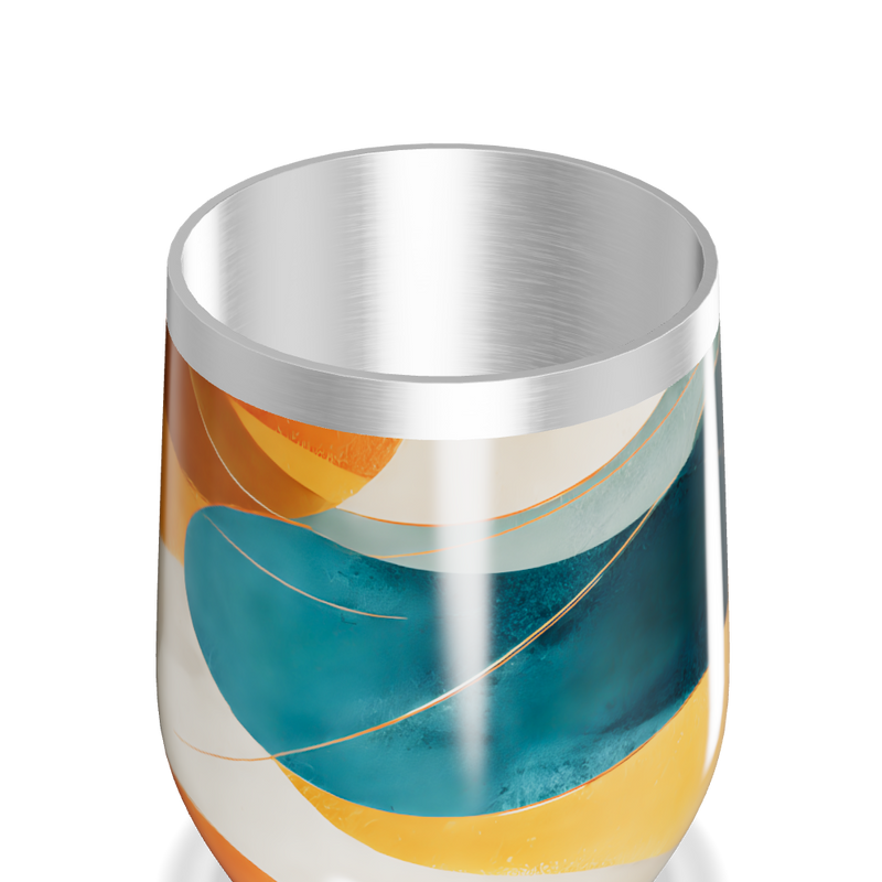 Copo Térmico Slim - Colorido Abstrato Inox