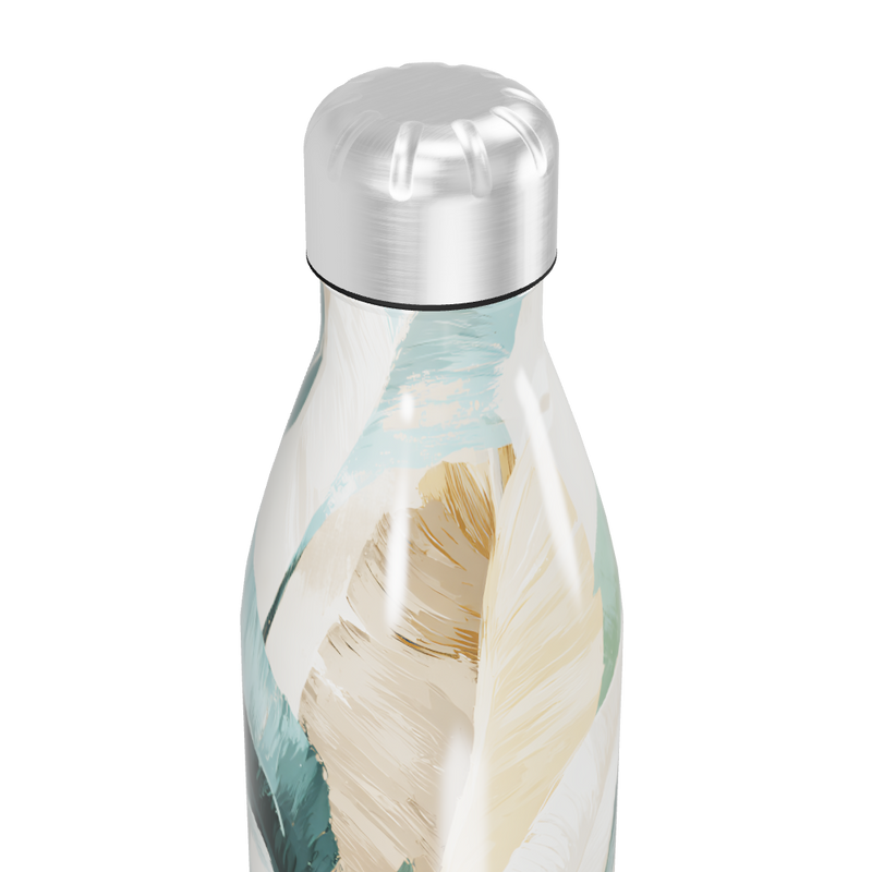 Garrafa Inox - Estampa Folhagem Colorida