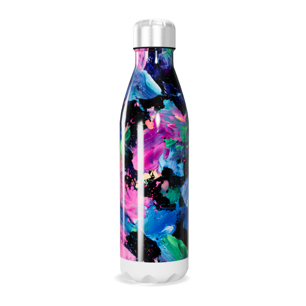 Garrafa Inox - Estampa Colorida Abstrata