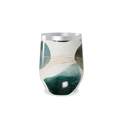 Copo Térmico Slim - Verde Abstrato Aço Inox