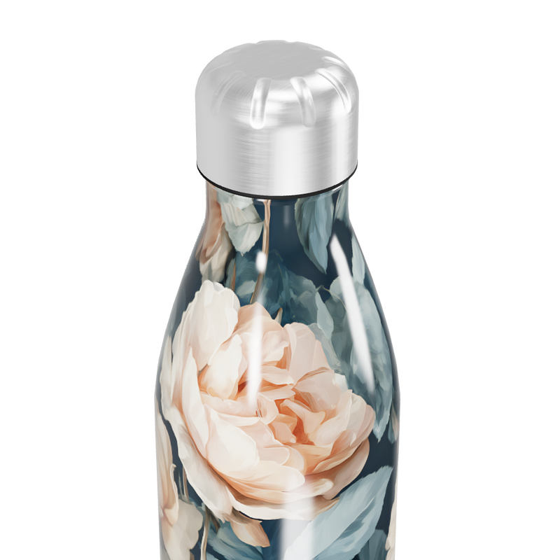 Garrafa Inox - Floral Azul Bege