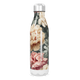 Garrafa Inox - Floral com Tampa Prata