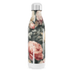 Garrafa Inox - Floral com Tampa Prata