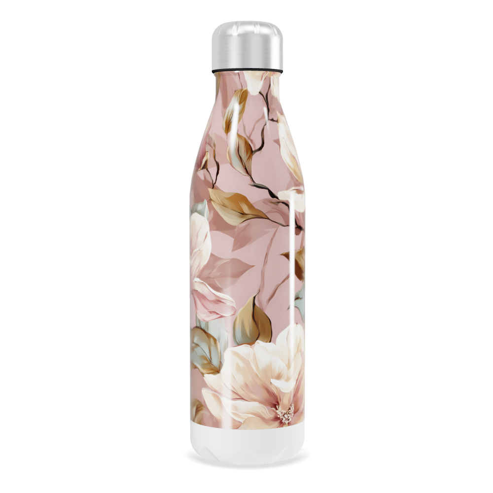 Garrafa Inox - Floral Rosa 500ml