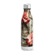Garrafa Inox - Floral com Tampa Prata