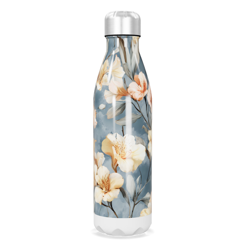 Garrafa Inox - Floral azul 500ml