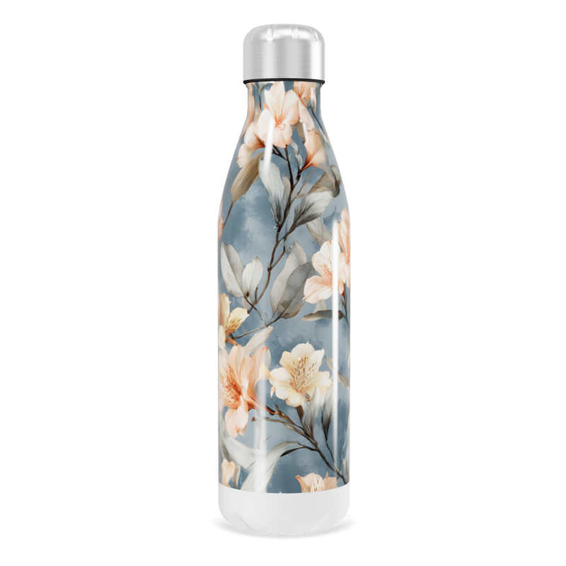 Garrafa Inox - Floral azul 500ml