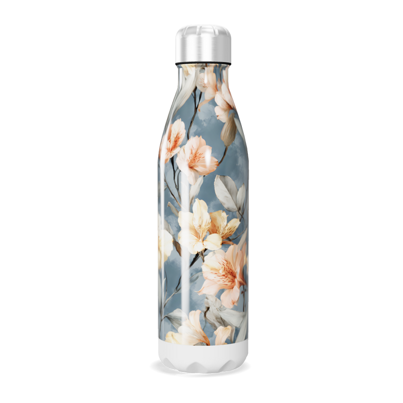 Garrafa Inox - Floral azul 500ml
