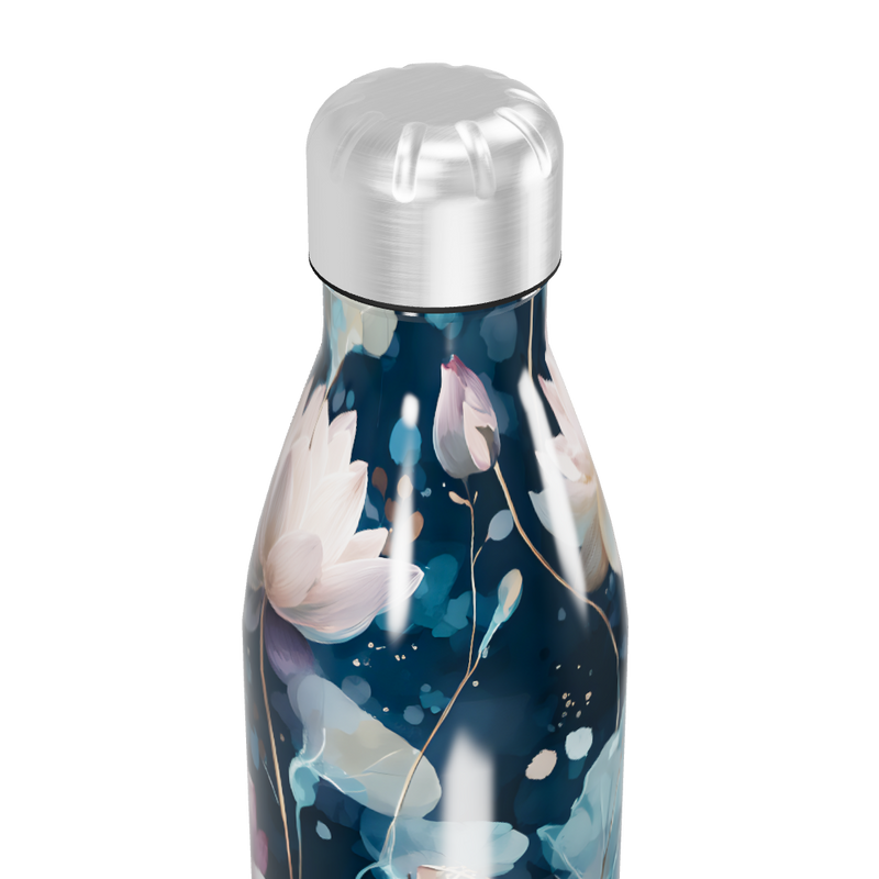 Garrafa Inox - Floral Azul