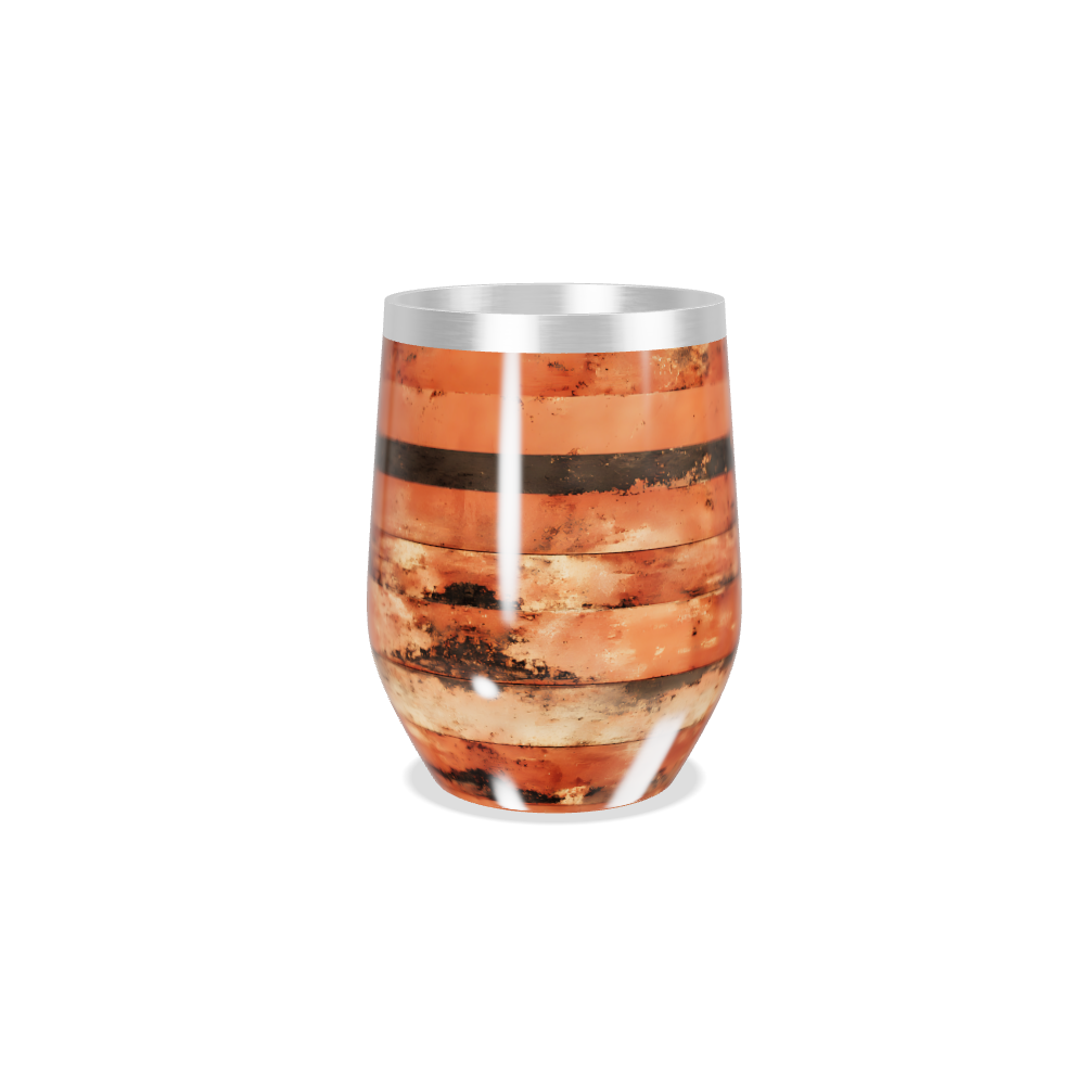 Copo Térmico Slim - Listras Terracota Aço